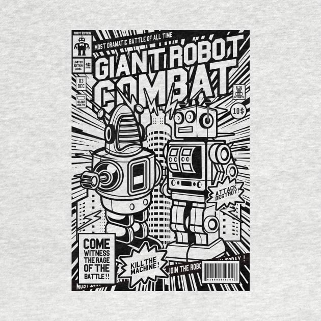 The giant robot duel by Superfunky